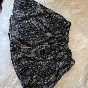 Black flowered skirt